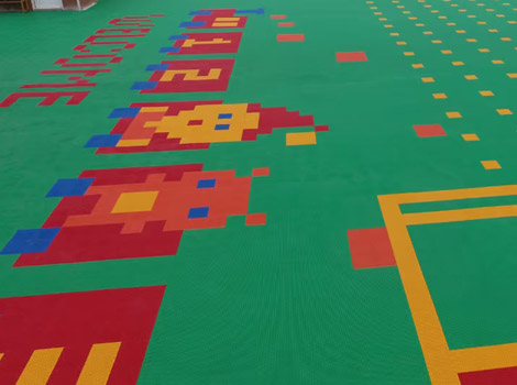 Pattern/LOGO Customized Interlocking Suspended Flooring