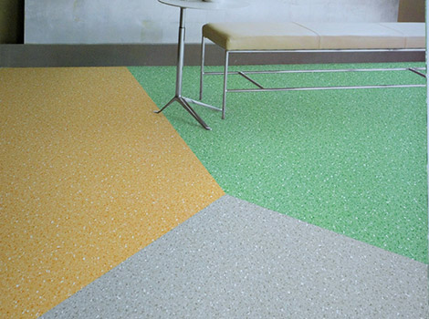 Heterogeneous Plastic Flooring